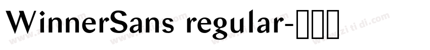 WinnerSans regular字体转换